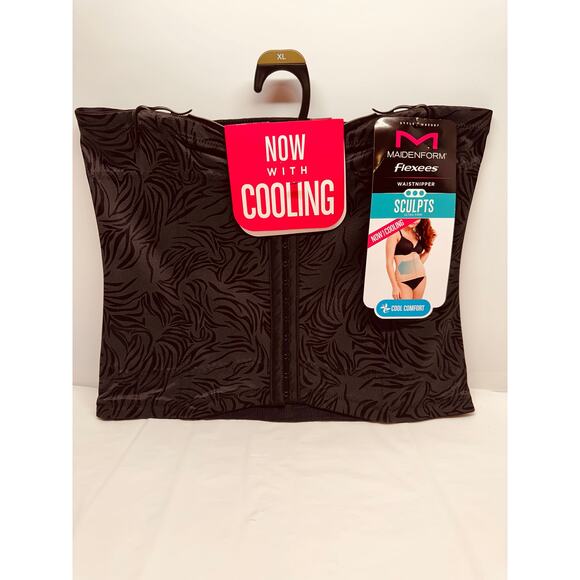 New Women Black Maidenform Flexees Cool Comfort Ultra Firm Waist Trainer Size XL - Picture 1 of 6